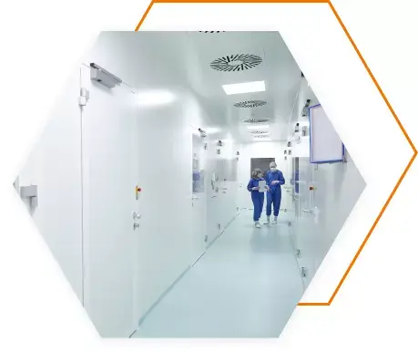 Persons working in a lab