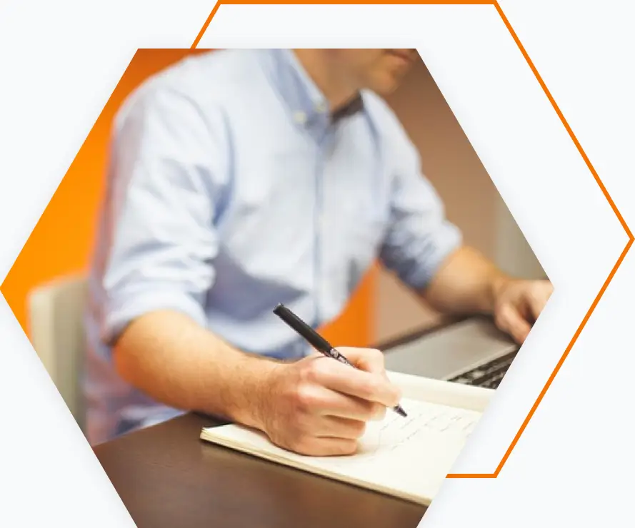 Person writing something down